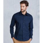 KARIBAN MENS LONG SLEEVE EASY CARE STRETCH SHIRT